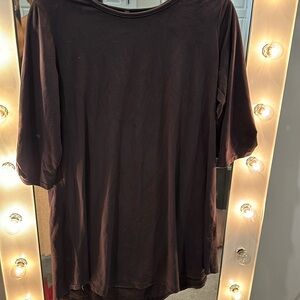 Chocolate brown velvet dress